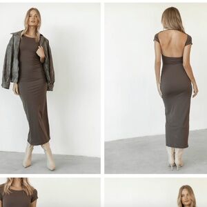 Brown maxi dress